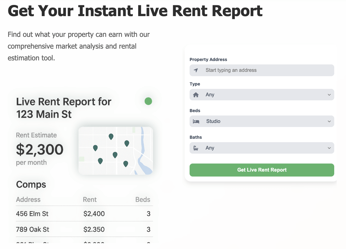 Rent Estimator Widget Example